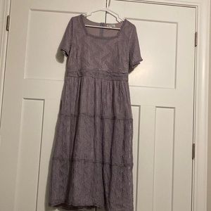 Henly midi dress (L) purple
